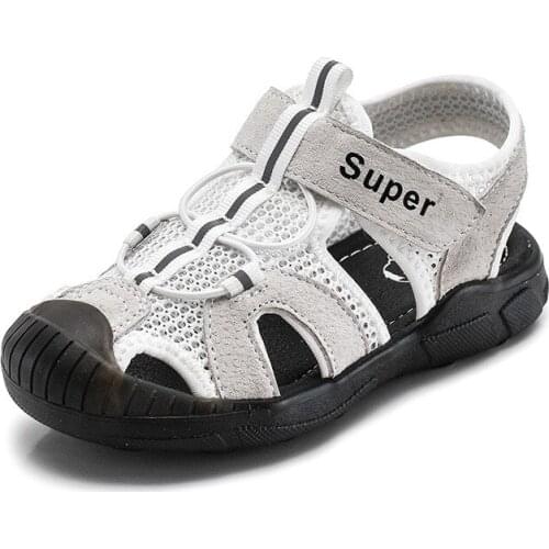Summer Breathable Mesh Childrens Sandals Boys New Fashion Kids Sport Sandals Non-slip Baby Beach Shoes Casual Student Sneakers