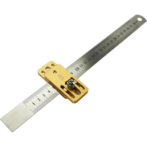 Ruler Positioning Block Steel Woodworking Scribing Locator Scribing Steel Ruler Positioning Block Device Woodworking Scribing
