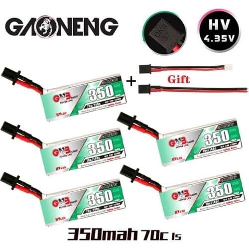 GNB 3.8V 350mAh 70C/140C 1S HV Lipo Battery With GNB27 Plug for RC Racing Drone DIY Accessories Replacement Spare Parts 5pcs/set