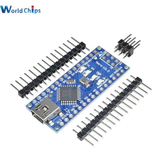 Mini USB Nano 3.0 Atmega328P-AU atmega328 Microcontroller 5V 16M Board Module for Arduino NANO 328P NANO 3.0 FT232 With Pins