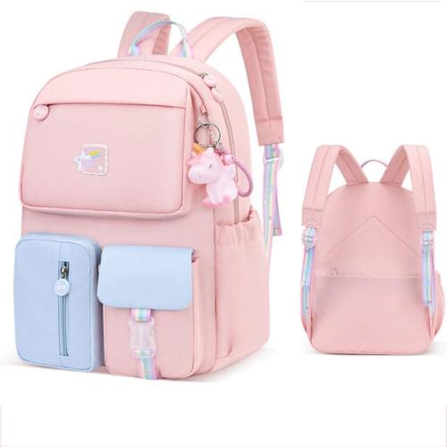 Mochilas Fashion Rainbow Shoulder Strap School Bag For Teenagers Girls Childrens Waterproof Backpacks Kids Schoolbags