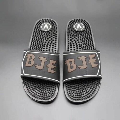 Men Summer Massage Slippers Leisure Solid Outdoor Slippers Non-slip Home Slippers Men Foot Massage Slides Beach Flip Flops