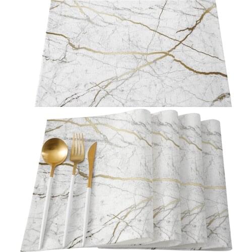 Marble Pattern Table Mats for Dining Table Kitchen Table Coaster Accessories Modern Home Decor car coaster