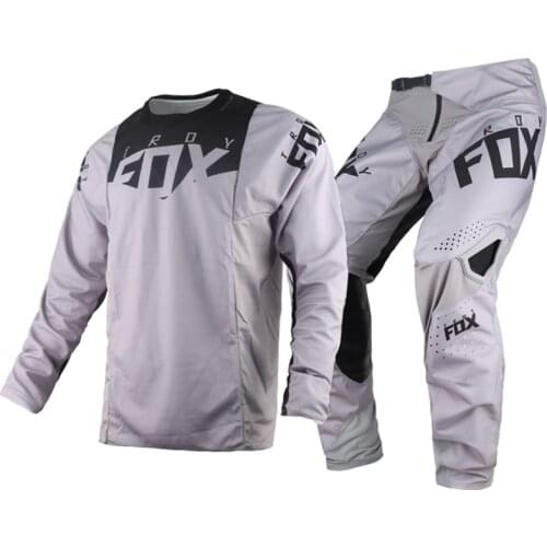 NEW 2019 Troy Fox MX Racing Mens Grey 360 Kila Dirt Bike Jersey & Pants Kit Combo Motocross Dirtbike ATV Offroad Gear