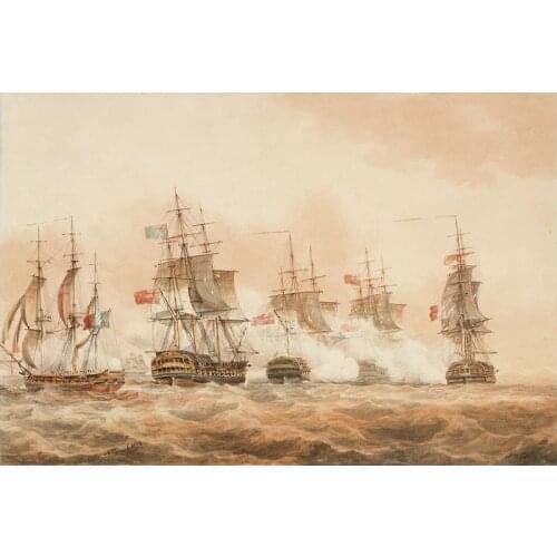 Wholesale oil painting # Battle of Vis Battle of Lissa fought between Austria and Italy in 1866 print oil painting on canvas