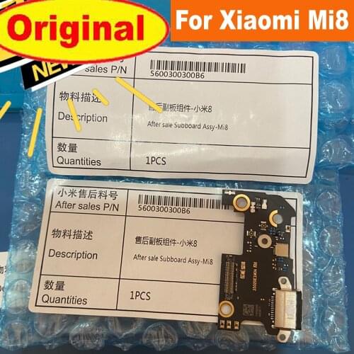 Original NEW For Xiaomi Mi8 Mi 8 M8 USB Charge Board Dock Port PCB Connector with Microphone Flex Cable Fast Charging