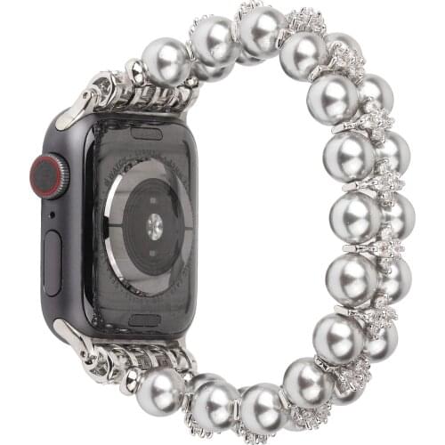 Girl Watch Strap for Apple Watch band 44mm 40mm 38mm 42mm Women Bracelet for iwatch Series 6 5 4 3 2 1 Luxury Strap Silver