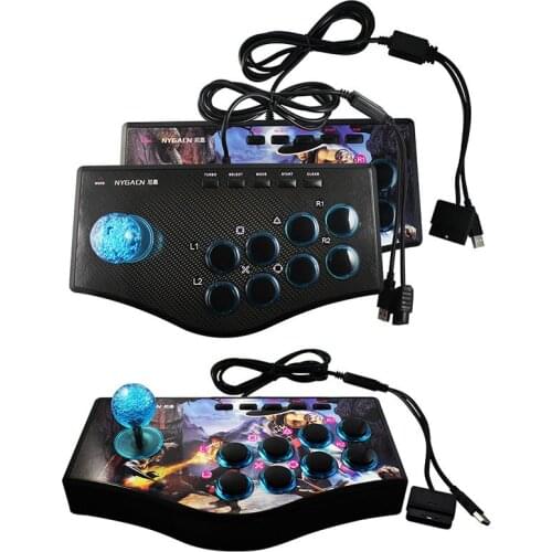 Retro Arcade Game Rocker Controller Usb Joystick For Ps2/Ps3/Pc/Android Smart Tv Built-In Vibrator Eight Direction Joystick
