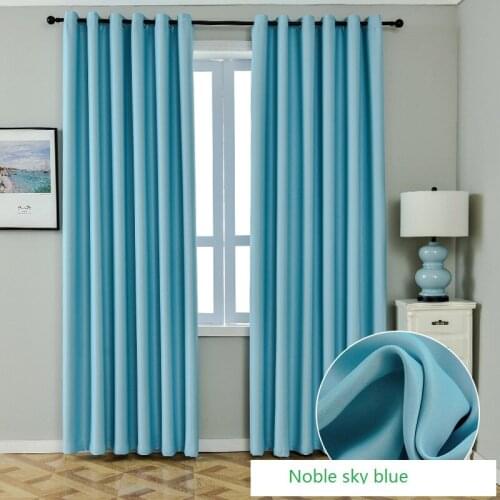 Light Luxury Blackout Curtains Heat Insulation Curtains for Living Room Bedroom Study Nordic Solid Color Curtains Valance Custom