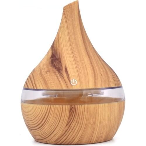 300ML USB Humidifier Air Diffuser Ultrasonic Electric Light Mini Fogger Oil Aromatherapy Wood Car Humidifier For Home Office