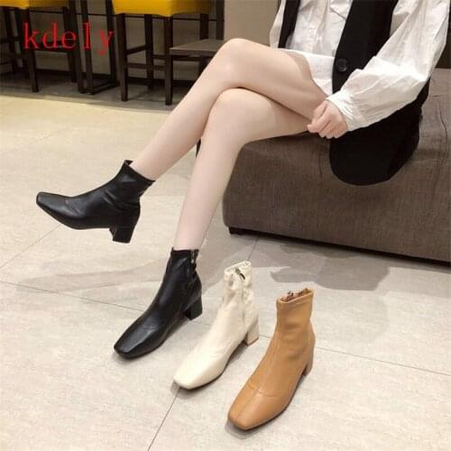 Martin boots female tide ins 2020 new style wild flat boots net red women boots British style Chelsea boots winter