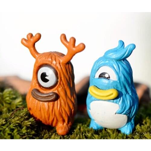 ZOCDOU 2 Pieces Tree Ghost Dryad Animal Halloween Forest Europe Myth Cartoon Animal Small Crafts Figure Ornament Miniatures DIY