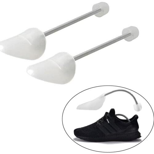 1pairs Unisex Transparent Plastic Spring Shoe Trees Ajustable Length Shoe Trees Stretcher Boot Holder Organizers Shoe Stretcher