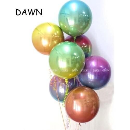 1pcs/lot Gradient Color 4D Balloon Birthday Wedding Party Decoration Round Aluminum Foil Balloon Baby Shower Kids Toys