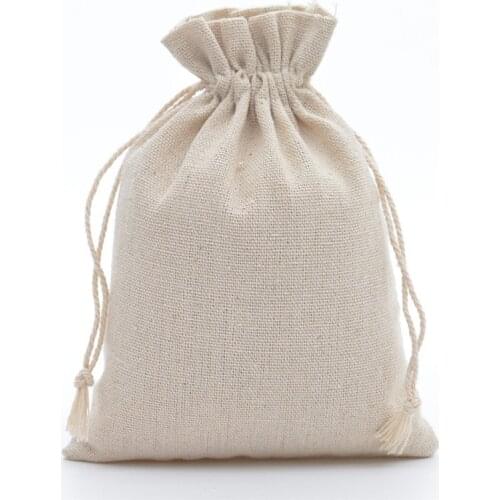 1PC (10 Sizes) Reusable Cotton bags Drawstring Gift Bag Jewelry Packaging Gift Candy Wedding Party Goodie Packing Favors Pouches