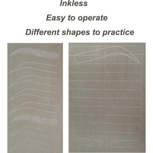 2/5pcs Inkless Microblading Eyebrow Practice Skin for Practice Skin No Ink Needed Microblading Eyebrow Accessories PMU Supply