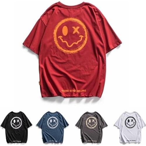 2020 Summer Fashion Women T Shirt Printing Cartoon Bad Smile Five cent sleeve T shirt Leisure Jogging Loose Sport Female T-Shirt