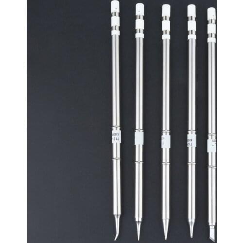 5pcs T12 Solder Iron Tip For HAKKO FX-950, FX-951, FX-952 Soldering Rework Station T12-JL02, T12-ILS, T12-KU, T12-BL, T12-BC1
