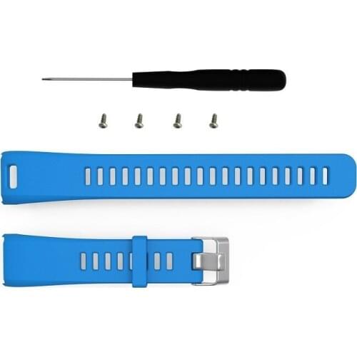 50pcs/Lot Hot Popular watchbands Staps 8 candy color Fashion Sports Silicone Wrist Strap Bracelet + Tool For Garmin Vivosmart HR