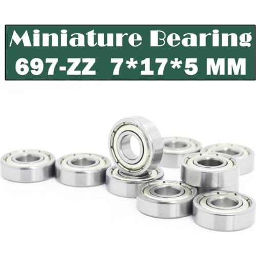 697ZZ Bearing ABEC-1 10PCS 7x17x5mm Miniature 697Z Ball Bearings 619/7 ZZ Z2V1 Quality