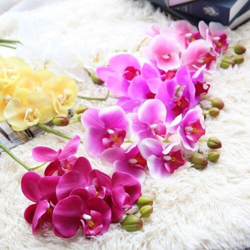 8.5~9.5CM 5PCS Butterfly Orchid artificial flowers Flower Head party home decor wedding decoration accessories fake flower