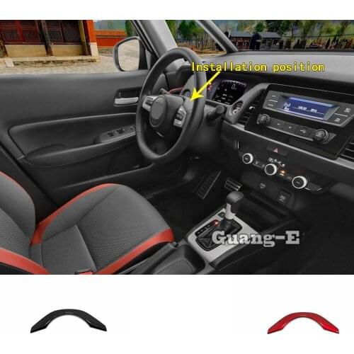 Car Styling Cover Detector Stick ABS Steering Wheel Interior Kit Trim Frame Parts For Honda Fit Jazz 2020 2021