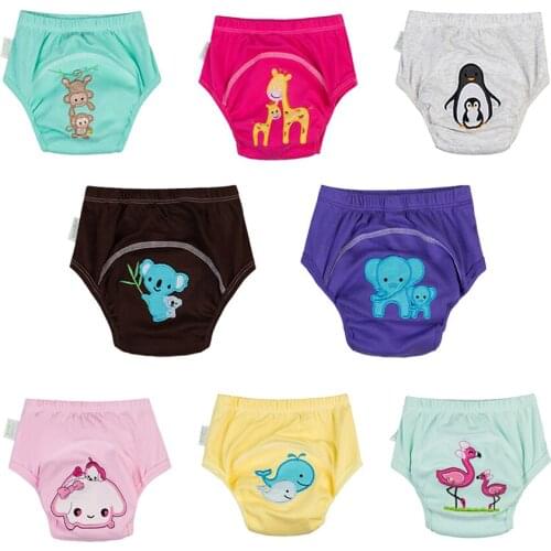 Babyfriend Waterproof Potty Training Pants for Baby Infant Toddlers Reusable Cloth Training Pants Panties 8PCS