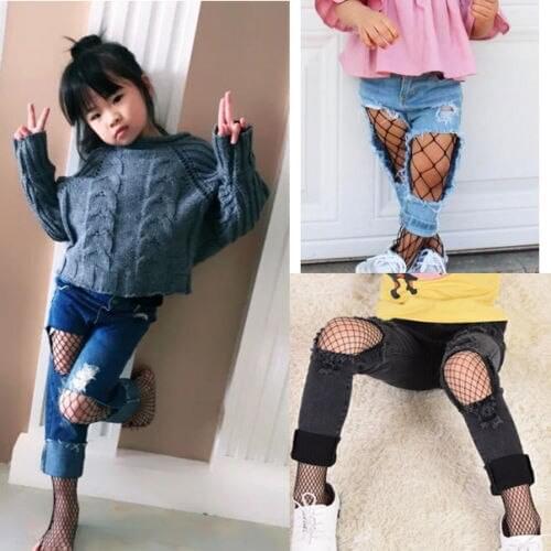 Fashion 3Pattern Girl Stockings Children Baby Girl Cotton Mesh Fishnet Net Stockings Summer