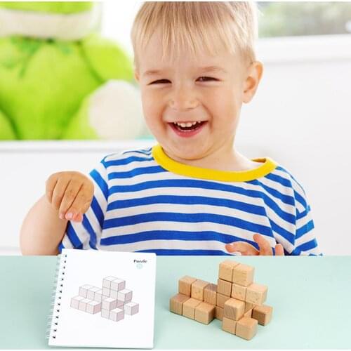 3D Logical Thinking Wood Building Blocks Stacking Game Creative Educational Toy Christmas And New Year Childrens Gifts