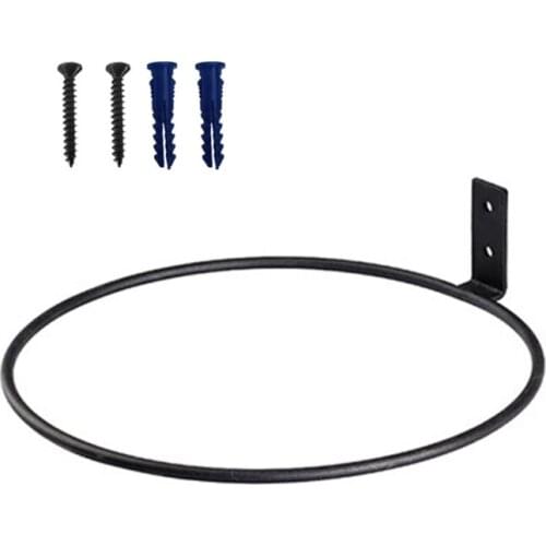 Flower Pot Holder Ring Wall Mount Planter Tray Rack Bracket for Patio Balcony