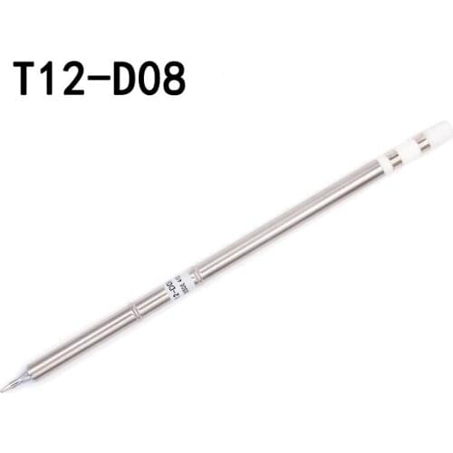 2pcs T12-D08 Solder Iron Tips High Quality T12-D08 Lead-Free Soldering Iron Tip For HAKKO Soldering Rework Station FX-951/FX-952