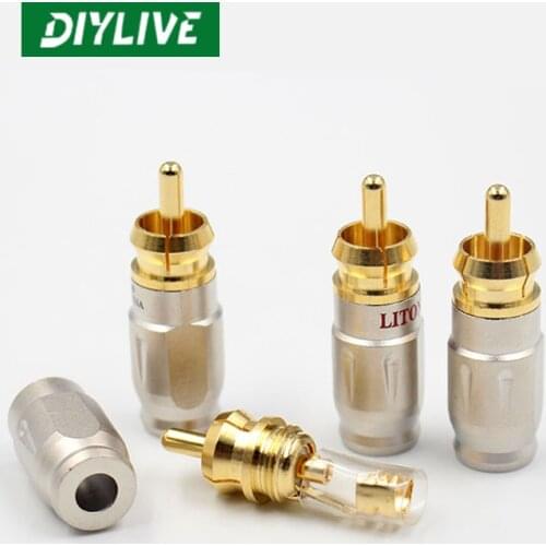 DIYLIVE American LITON Litton audio plug RCA plug car audio cable plug hole 5mm wire