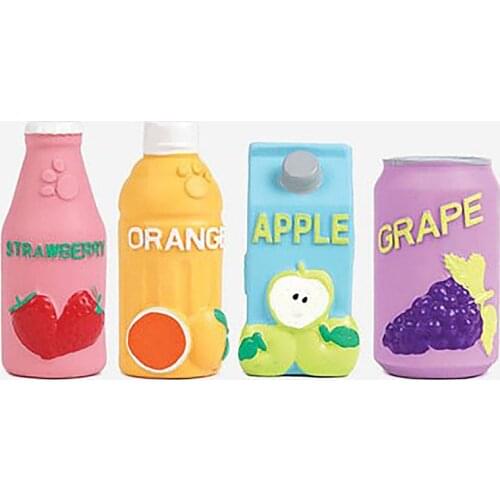 Dog Toys Pet Toy Cute Fruit Soda Drink for Small Large Dogs Cat Chew Toy Cleaning Brushing Pet Supplies Puppy Toys