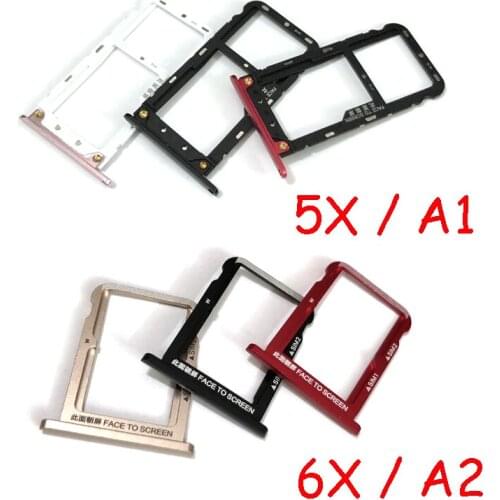 10PCS New Sim Card Tray For Xiaomi 6X Xiaomi A2 Mi 6X A2 SIM Card Tray Slot Holder Replacement Part