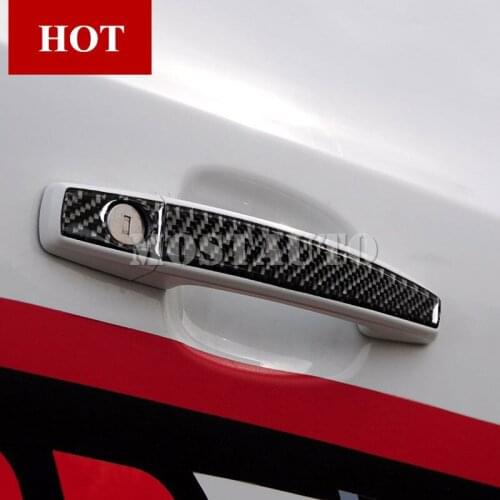 For Chevrolet Cruze Carbon Fiber Car Door Handle Trim Cover 2009-2015 8pcs Car Accessories Interior Car Decor Car Trim