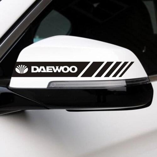 2PCS Car Rearview Mirror Decoration Sticker Body Decal For Daewoo Espero Nexia Matiz Lanos Nubira Accessories