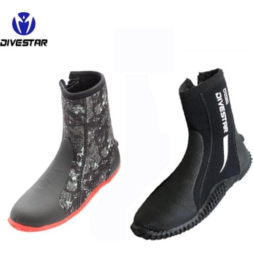 New 5MM Neoprene Diving Boots Men And Women Beach Shoes Non-Slip Snorkeling Multifunctional Diving Boots Two Colors To Choose