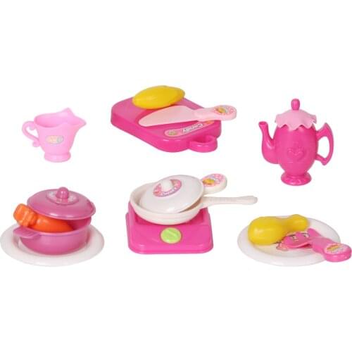 New Children Kitchen Toys Mini Simulation Utensils Food Cookware Pot Pan Kids Pretend Play Kitchen Set Toys For Girls Doll Food