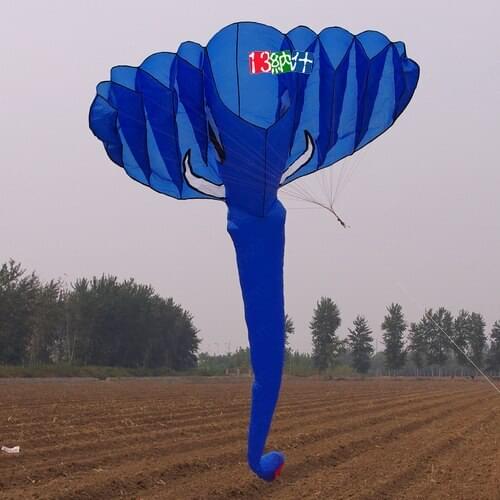 Single line weifang beach kiting large inflatable kite tail keeven bird kites flying toys children elephants software kite bar