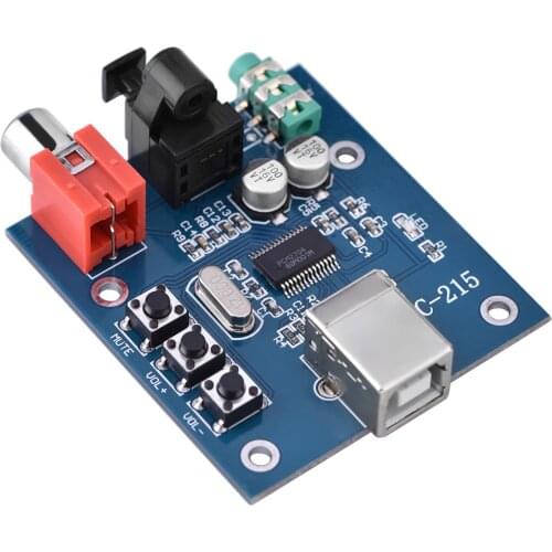 USB DAC to S/PDIF HiFi Sound Card Decoder Board 3.5mm Analog Output F/PC PCM2704 decoder board