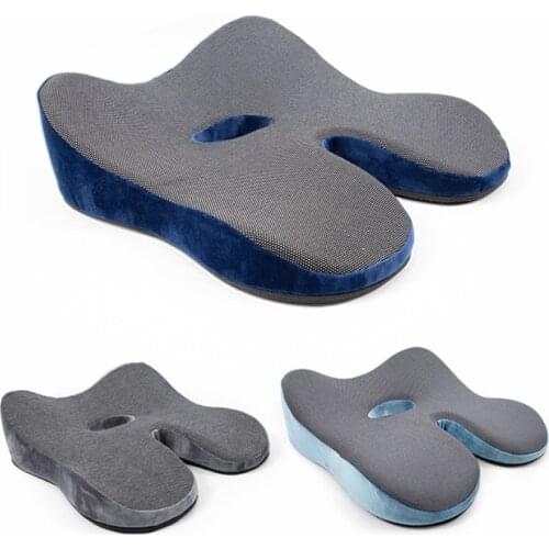 Office seat cushion Buttocks Chair Pillow Memory Foam Chair Cushion Non-Slip Plush Cushion Of New Fart CushionCar Seat Cushion