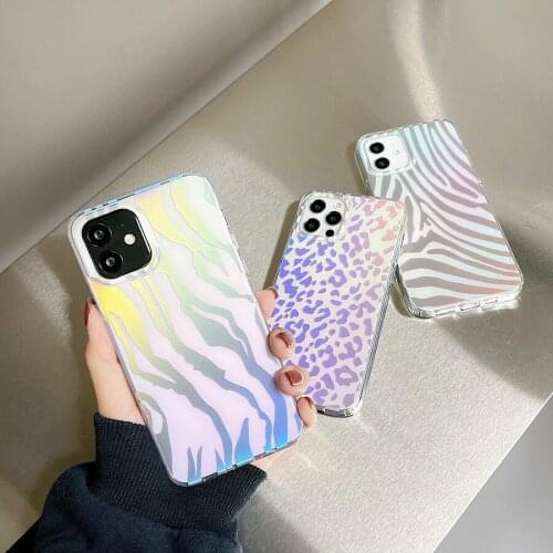 Luxury Animal Leopard Zebra Print Shockproof Back Phone Case Cover Shell For iPhone 7 8 Plus 11 12 Pro Max X XR XS Max Skin