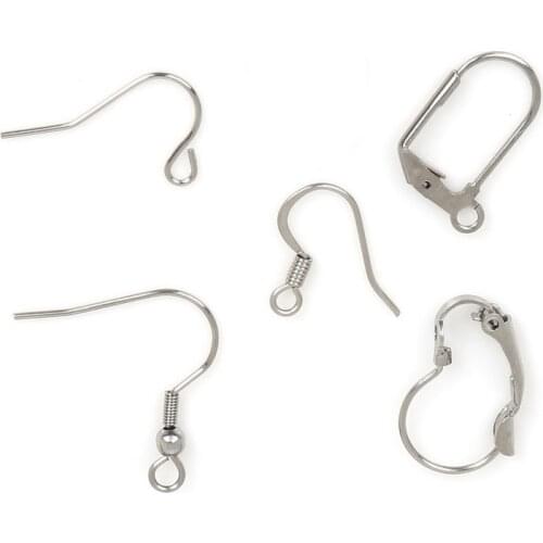 10-200pc Stainless Steel Earring Hooks Earrings For Jewelry Making Woman Clasps Earrings DIY Jewelry Findings