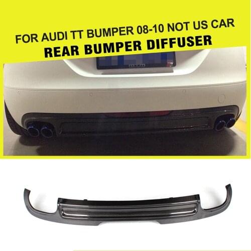 Carbon Fiber / FRP Rear Bumper Guard Lip Diffuser Spoiler for Audi TT 8J Standard Bumper 2008 2009 2010