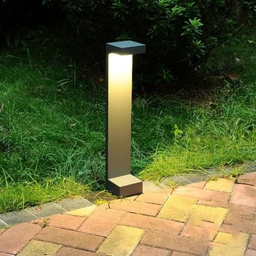 Thrisdar 10W Waterproof Garden Lawn Light Villa Stand Post Lawn Bollard Lamp Outdoor Landscape Pathway Patio Pillar Light