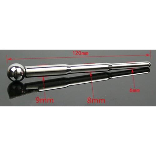 Stainless steel 3 urinary catheter size 6mm 10mm 12mm,sex products for men penis male urethral dilators urethral sound catheter