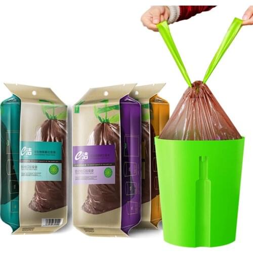 Storage Plastic Waste Bins Trash Kitchen Bucket Bag Thickening Garbage Bag Automatic Closing Portable Trash Bag