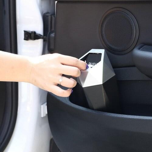 1PC Car Trash Can Garbage Holder Automobiles Storage Bag Accessories Auto Door Seat Back Visor Trash Bin Paper Dustbin