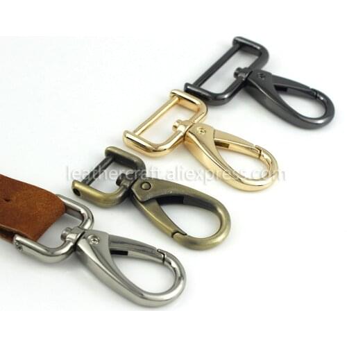 1pcs Metal Detachable Snap Hook Trigger Clips Buckles for Leather Strap/ Belt Keychain Webbing Pet Leash Hooks 5 Sizes