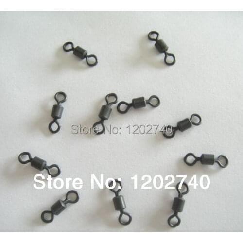 1000 pcs Rolling Swivels in size 4,7,14 - Non Glare Balck Colour-Fits Safety Lead Clips, Carp Terminal Tackles for Carp Fishings